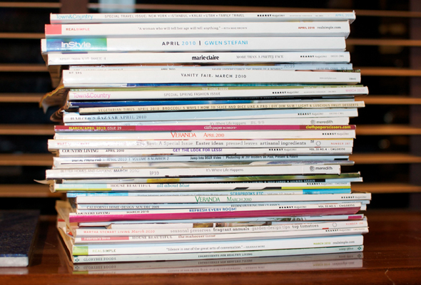 stack of magazines