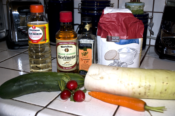 Ingredients for Daikon Salad