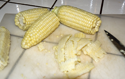 sliced corn off the cob