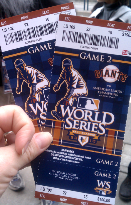 Wordless Wednesday - World Series Tickets - Lita's World