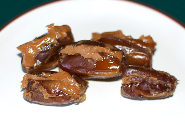 dates filled with almond butter