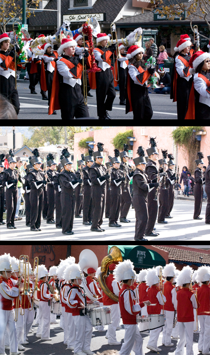 marching bands in parade