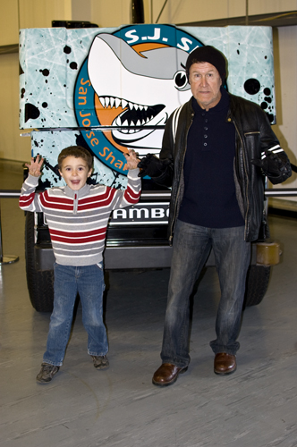 Pops and Hunter with the Zamboni