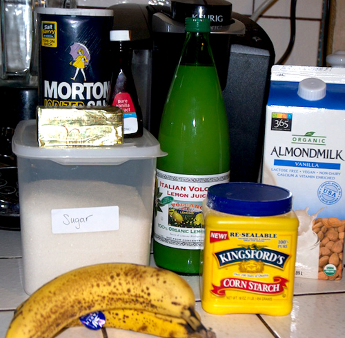 vegan banana pudding bar ingredients