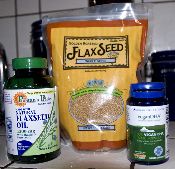 vegan flaxseed and omega 3 tablets
