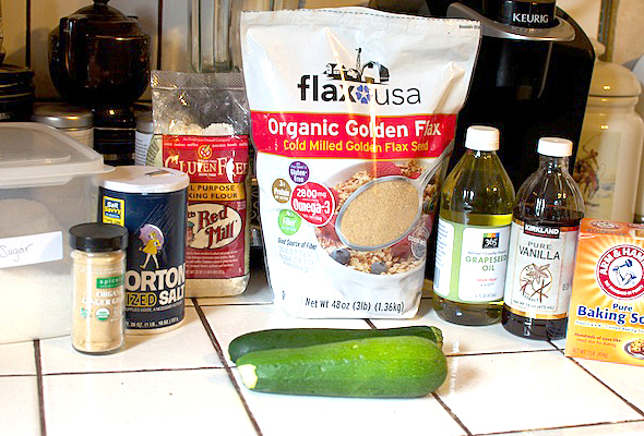 vegan zucchini muffin ingredients
