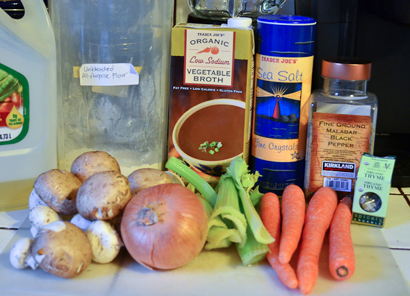 ingredients for mushroom potpie