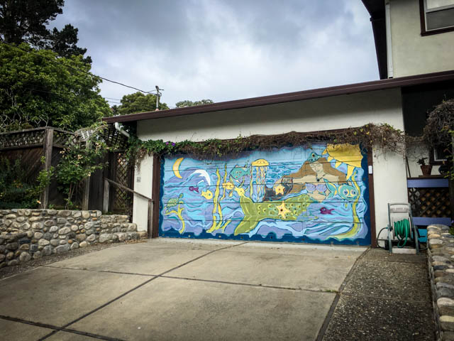 painted garage door in Pacific Grove